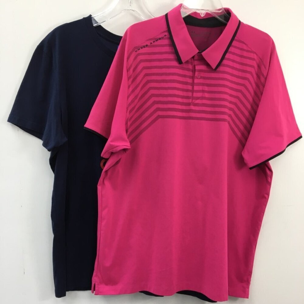 Under Armour/Adidas Mens Short Sleeve Athletic Shirt Bundle Size 2XL EXCELLENT